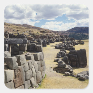 View of the stone walls square sticker
