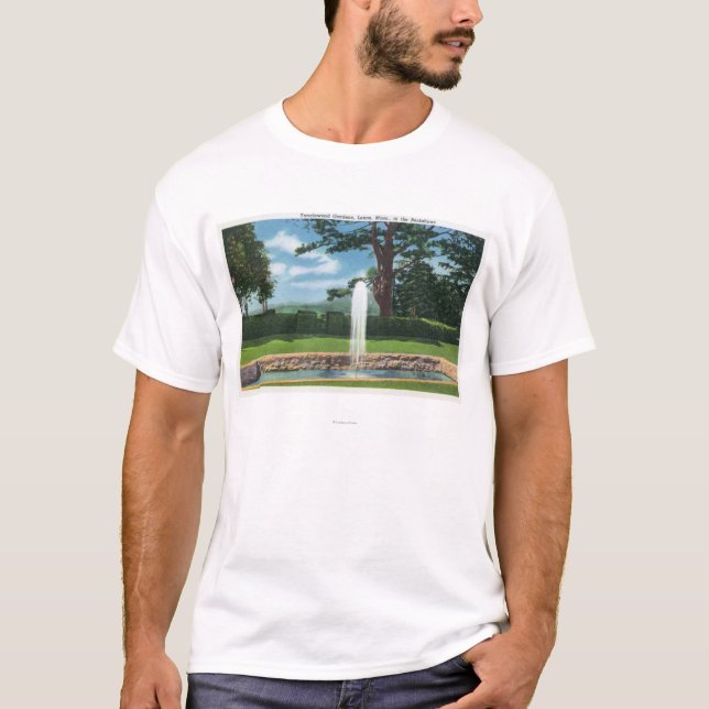 View of the Tanglewood Gardens and Fountain T-Shirt (Front)