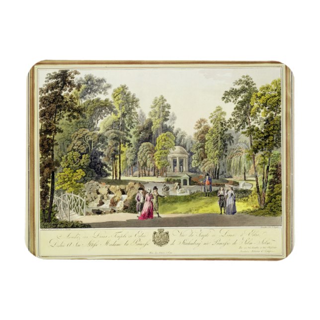 View of the Temple of Diana at Erlaw, engraved by Magnet (Horizontal)
