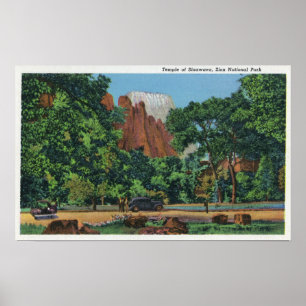 View of the Temple of Sinawava Poster