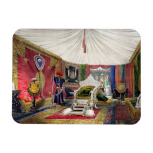 View of the tented room and ivory carved throne, i magnet