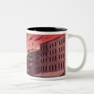 View of the Terrific Explosion at the Great Fire Two-Tone Coffee Mug