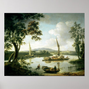 View of the Thames from Keen Edge Ferry Poster