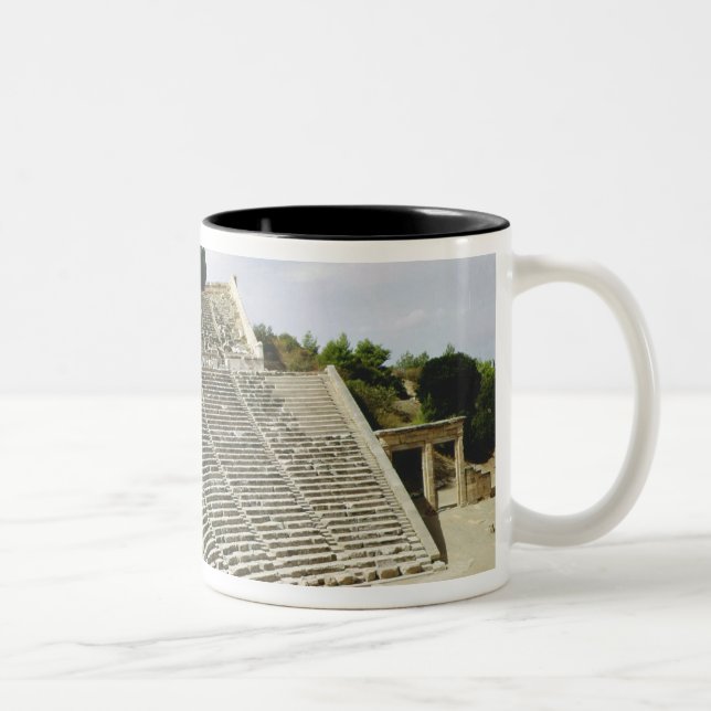 View of the theatre, c.360 BC Two-Tone Coffee Mug (Right)