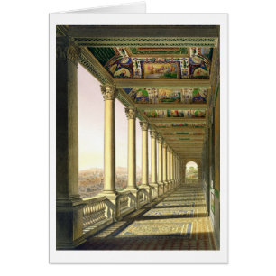 View of the third floor Loggia at the Vatican, wit