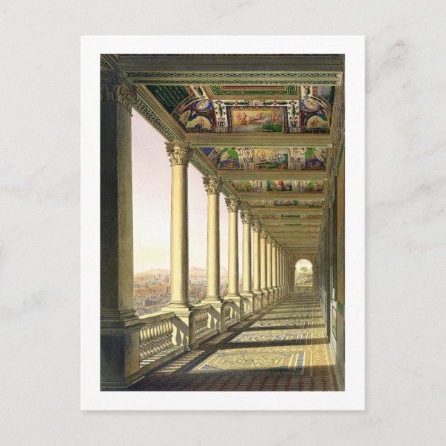 View of the third floor Loggia at the Vatican, wit Postcard (Front)