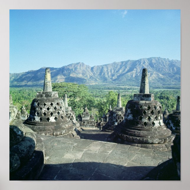 View of the three circular terraces poster (Front)