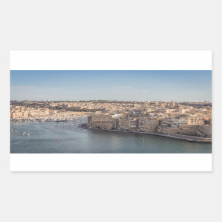 View of the three cities, Malta Rectangular Sticker