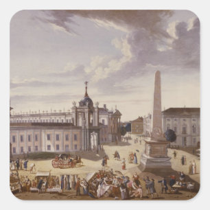 View of the Town Hall, 1772 Square Sticker
