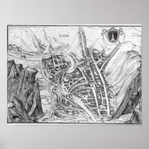 View of the Town of Liege Poster