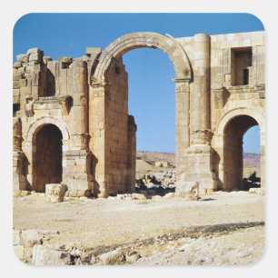 View of the Triumphal Arch, built c.129 AD Square Sticker
