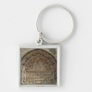 View of the tympanum depicting the Madonna Key Ring