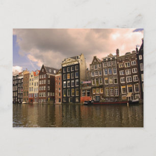 View of the unique architecture and gabled postcard