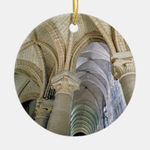 View of the vaulting in the ambulatory, c.1140-44 ceramic ornament