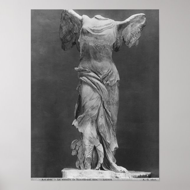 View of the Victory Samothrace in Louvre museum Poster (Front)