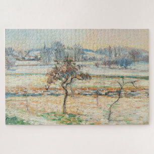 View of the Village of Bazincourt, Snow - Pissarro Jigsaw Puzzle