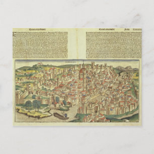 View of the walled city of Florence, from the Nure Postcard