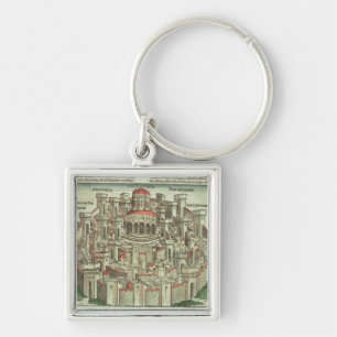 View of the walled city of Jerusalem showing the T Key Ring