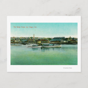 View of the Water FrontSan Diego, CA Postcard