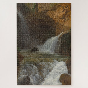 View of the Waterfalls at Tivoli (by Bidauld) Jigsaw Puzzle