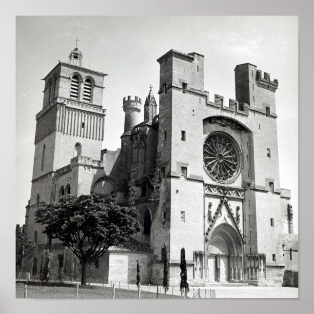 View of the west facade and tower poster (Front)