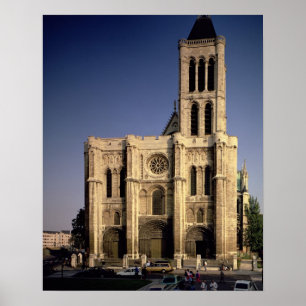 View of the West facade, begun c.1135 (photo) Poster