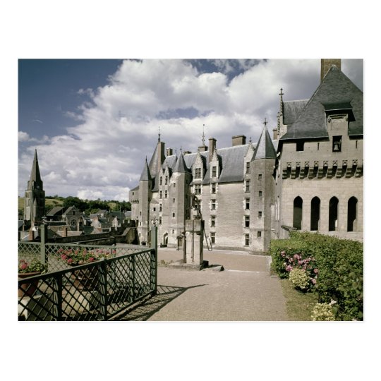 View of the west facade of the restored postcard