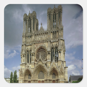 View of the west facade square sticker