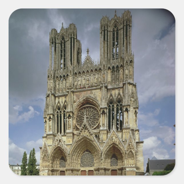 View of the west facade square sticker (Front)