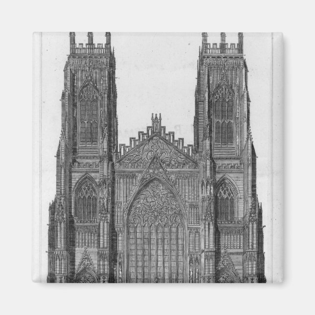 View of the West Front of York Cathedral Magnet (Front)