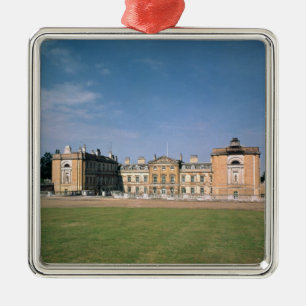 View of the west front, rebuilt 1746-61 metal tree decoration