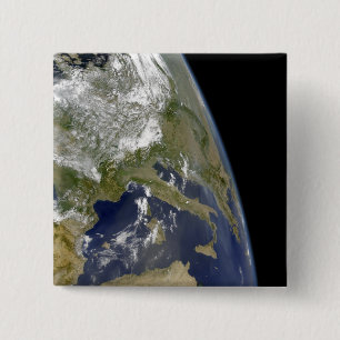 View of the western Mediterranean 15 Cm Square Badge