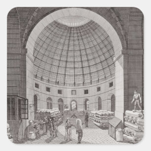 View of the Wheat Market and the Cupola Square Sticker