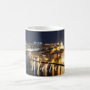View of Three cities in Malta at night Coffee Mug