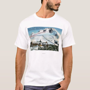 View of Timberline Lodge, Mt Hood in Winter T-Shirt