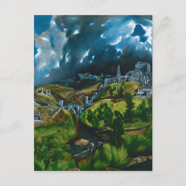 View of Toledo by El Greco (1599) Postcard (Front)