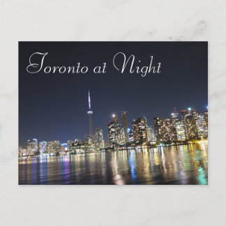 View of Toronto at Night Postcard