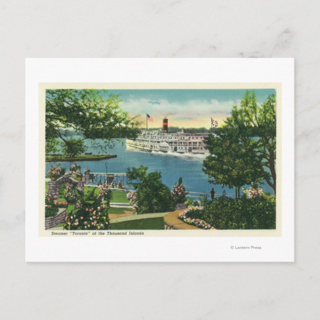 View of Toronto Steamer Postcard (Front)