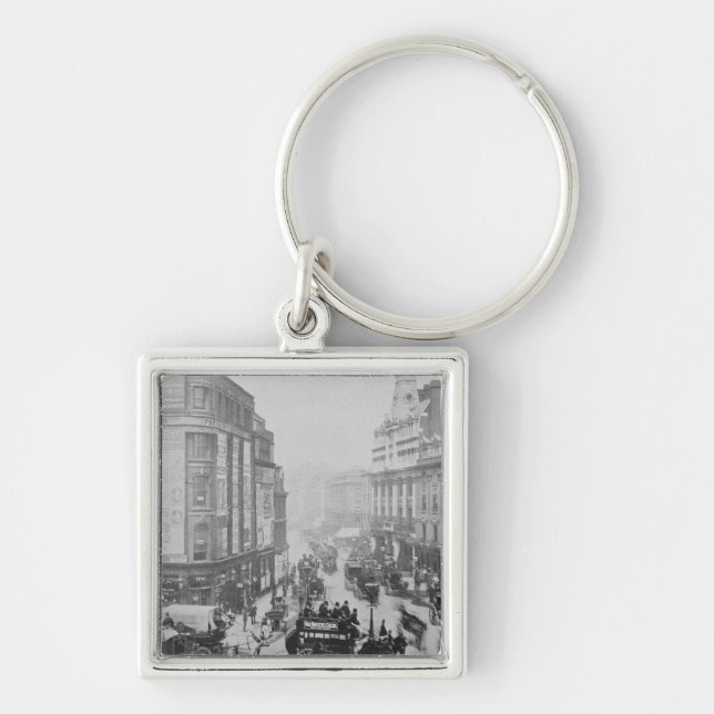 View of Tottenham Court Road, c.1885 Key Ring (Front)
