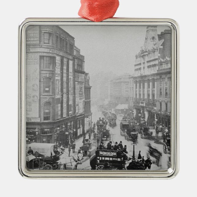 View of Tottenham Court Road, c.1885 Metal Ornament (Front)