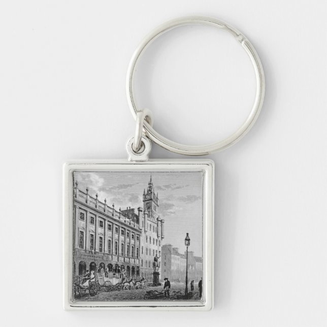 View of Town Hall, Exchange, Glasgow Key Ring (Front)