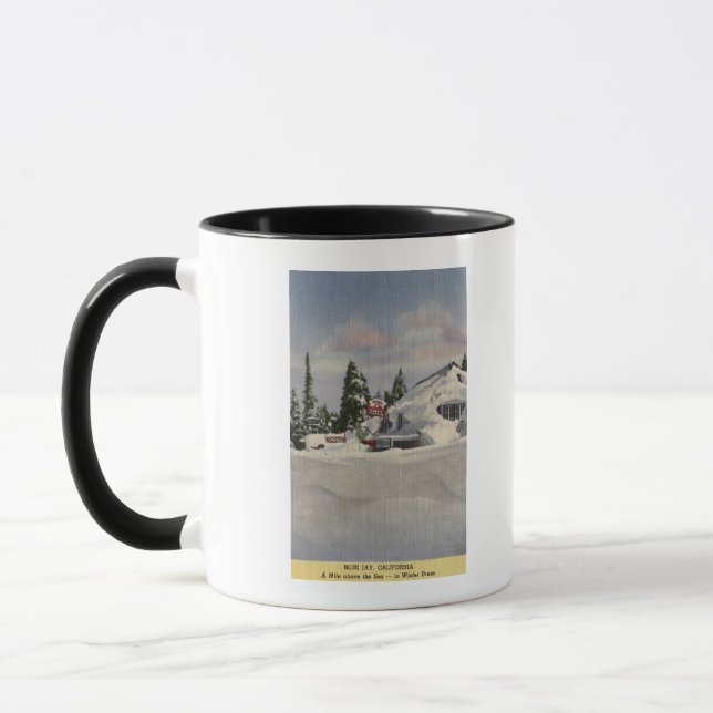 View of Town in Winter Mug (Left)