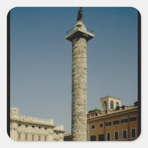 View of Trajan's Column, 113 AD Square Sticker