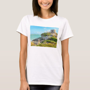 View Of Tulum Ruins, God Of Winds Temple, Mexico T-Shirt