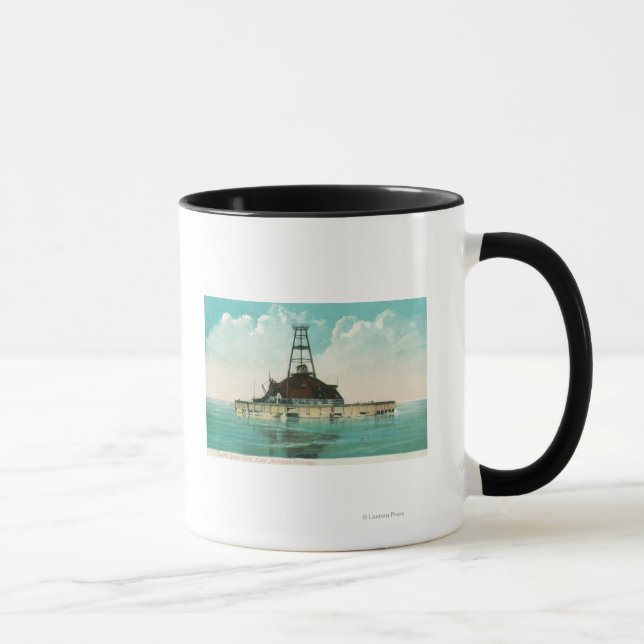 View of Twelfth Street Crib Lighthouse Mug (Right)