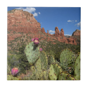 View of Twin Buttes   Sedona, Arizona Ceramic Tile