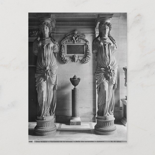 View of two caryatids from the Caryatids' Postcard (Front)