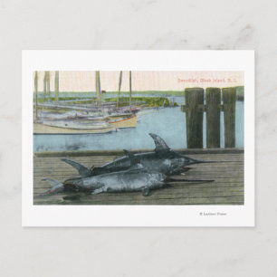 View of Two Swordfish Postcard