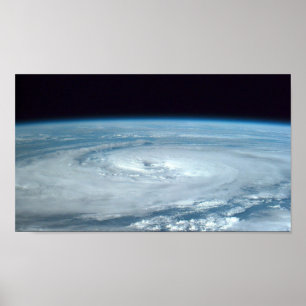 View of Typhoon Angela from Shuttle Columbia Poster