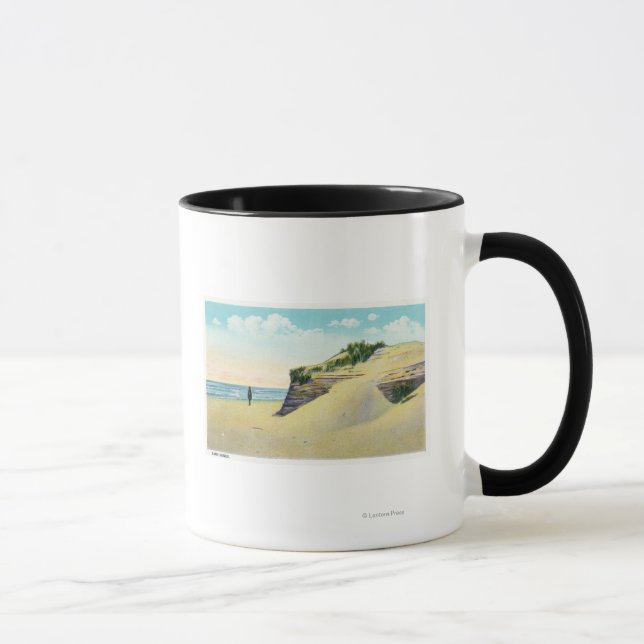 View of Typical New England Sand Dunes Mug (Right)